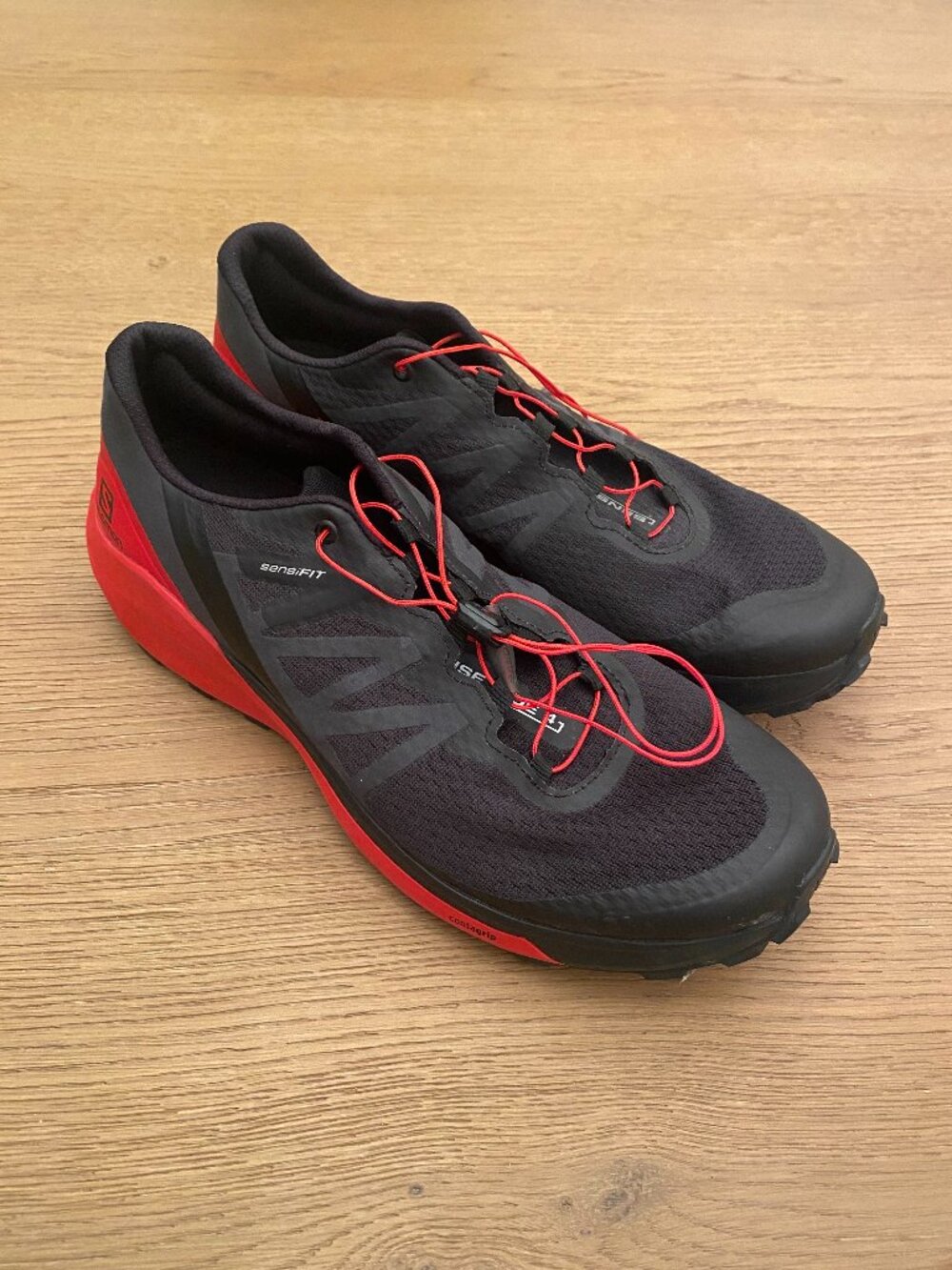 Salomon Sense Ride 4 Shoes Ortholite Impressions Size 11 Black Red 413781 Run